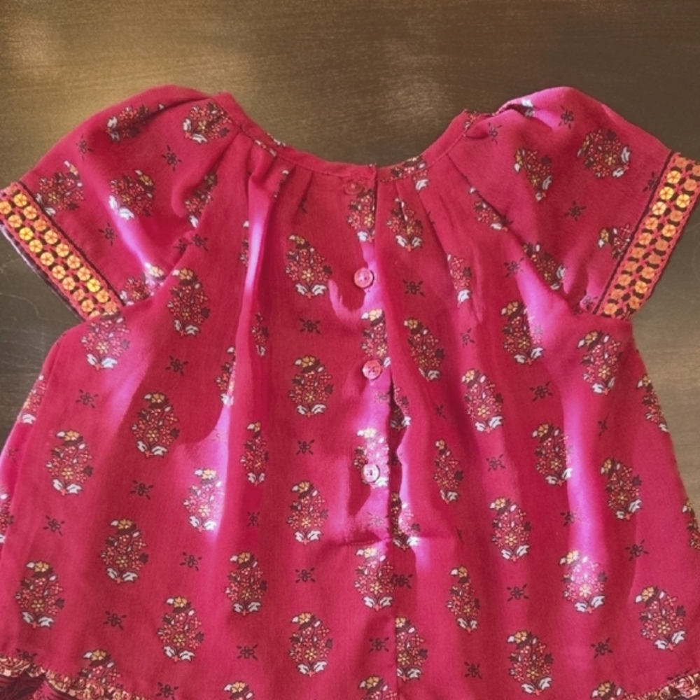 Monsoon London Dress From India Fabric & Style To Die For 12-18 Mos BOHO WHIMSY! - Picture 10 of 16